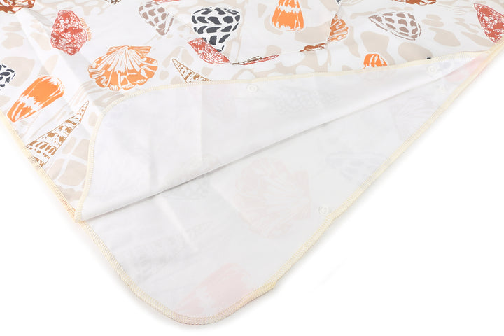 Hooded Beach Towel Teenager Cone Shells White