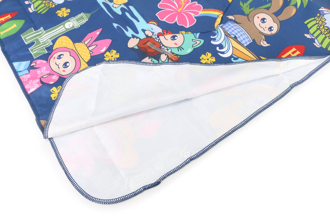 Hooded Beach Towel Teenager Aloha Turtles Pink