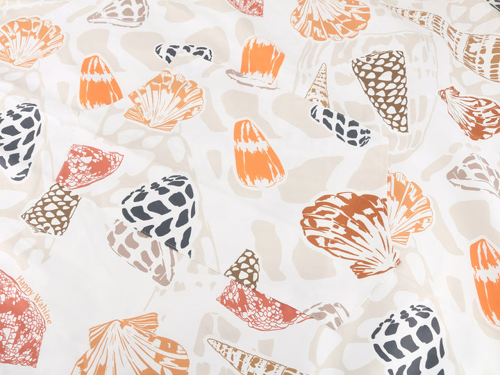 Hooded Beach Towel Adult Cone Shells White
