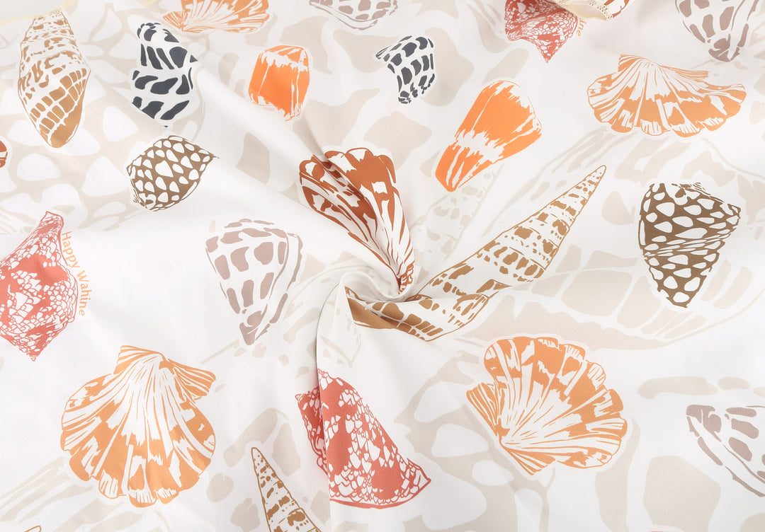 Hooded Beach Towel Adult Cone Shells White