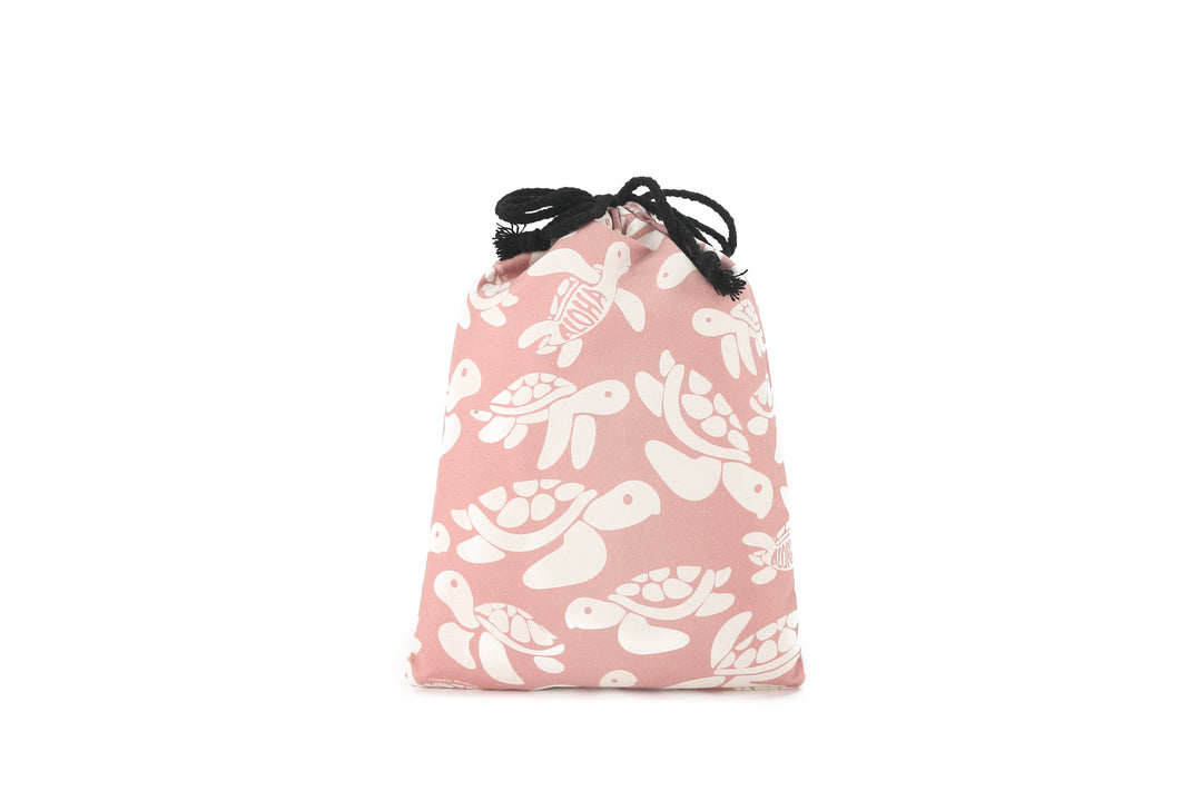 Hooded Beach Towel Adult Big Turtles Pink