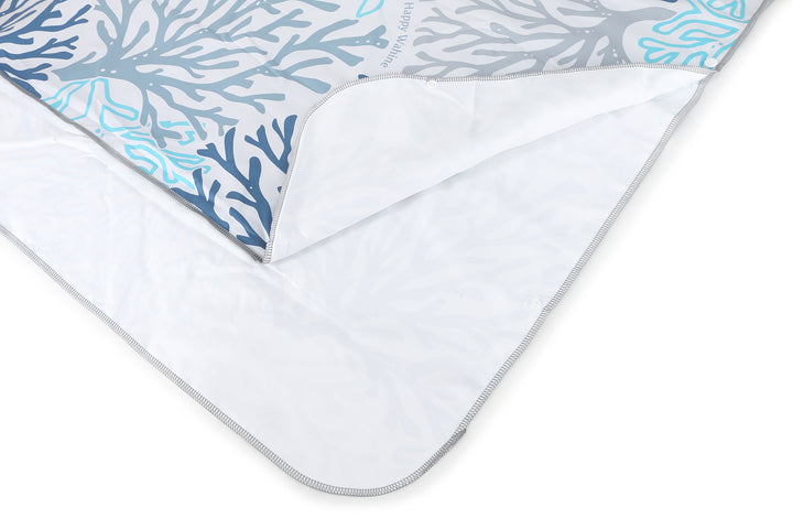 Hooded Beach Towel Adult Coral Blue