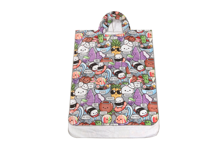 Hooded Beach Towel Adult Craving Hawaii Grey