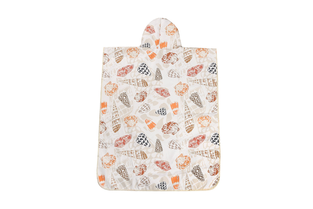 Hooded Beach Towel Teenager Cone Shells White