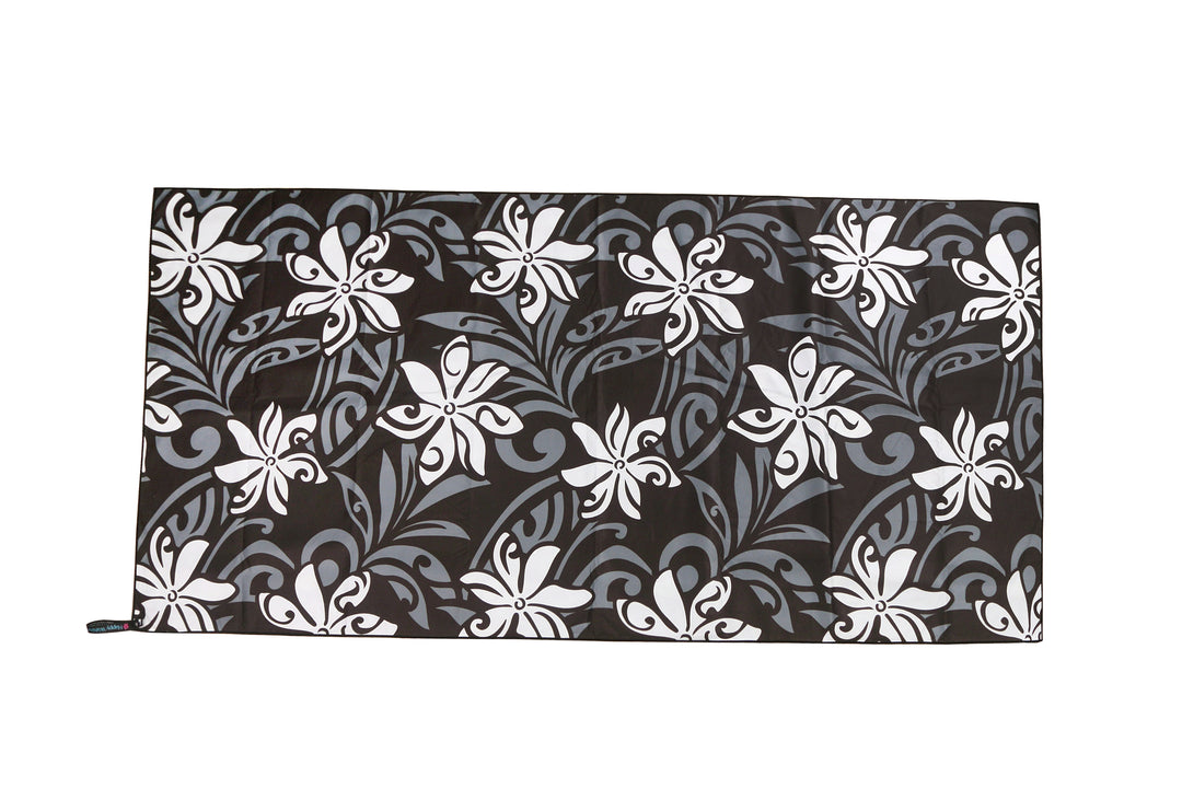 Sand-free Reversible Beach Towel Tiare Infinity Black Tiare Infinity Blue