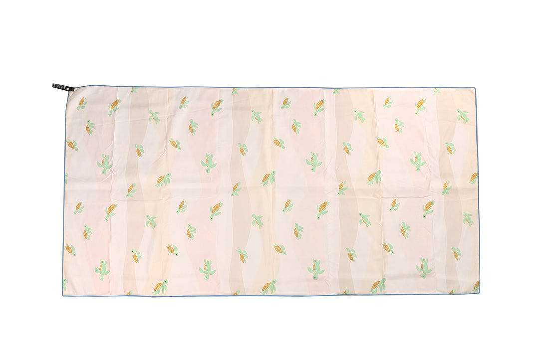 Beach Towel Reversible Aloha Turtles Blue