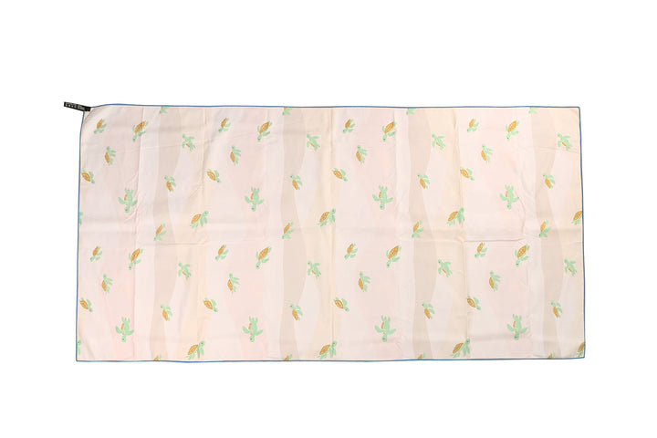 Beach Towel Reversible Aloha Turtles Blue