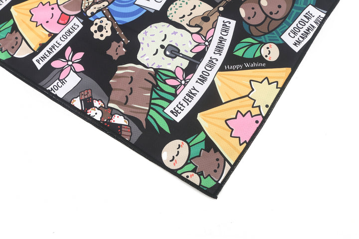 Cool Towel Local Snacks Black