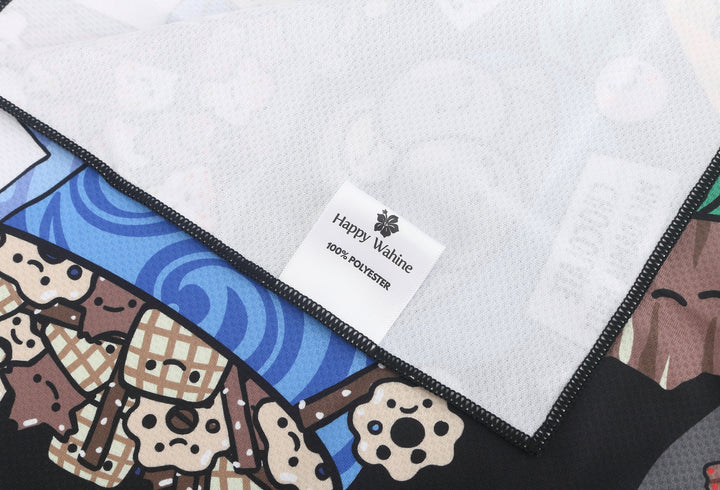 Cool Towel Local Snacks Black