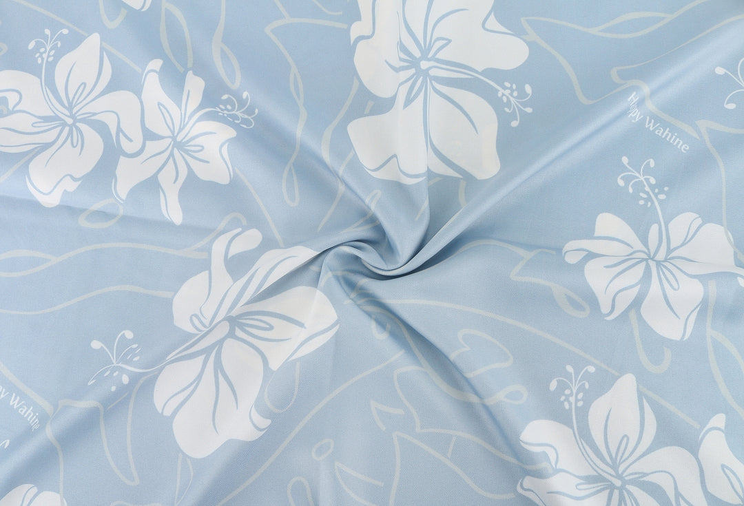 Pareo Keala Hibiscus Monstera Blue