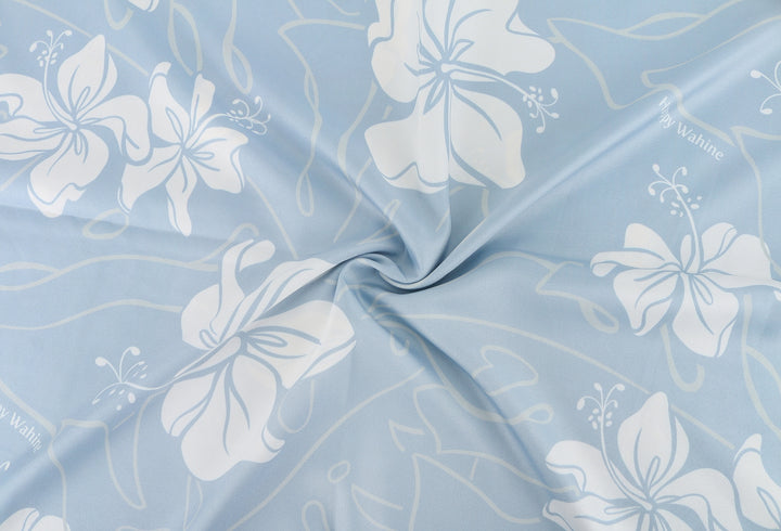 Pareo Keala Hibiscus Monstera Blue