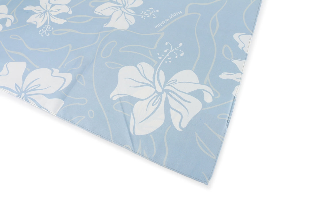 Pareo Keala Hibiscus Monstera Blue