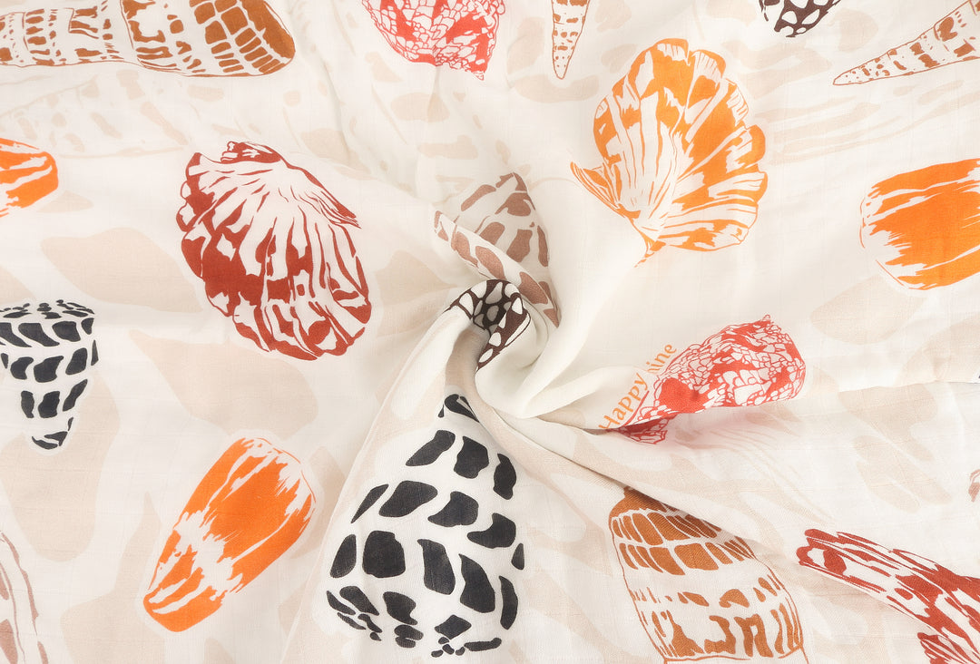 Luxury Bamboo Blanket Cone Shells White