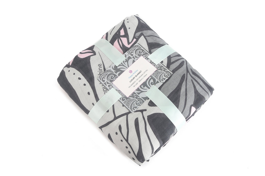 Luxury Bamboo Blanket Lauae Dark Grey