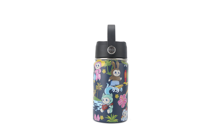 Insulated Water Bottle 12oz Aloha Monsters Navy