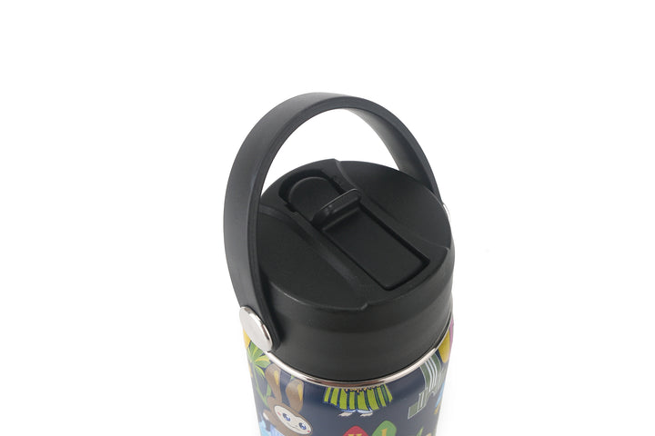 Insulated Water Bottle 12oz Aloha Monsters Navy