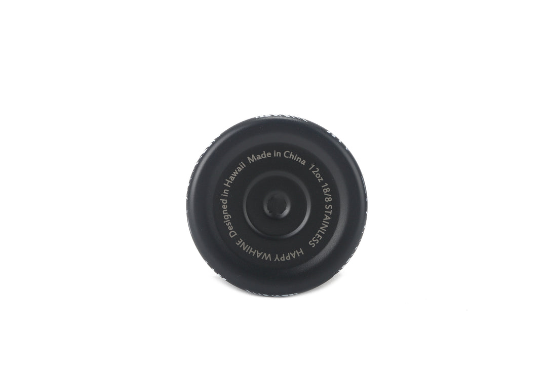 Insulated Water Bottle 12oz Lehua Black