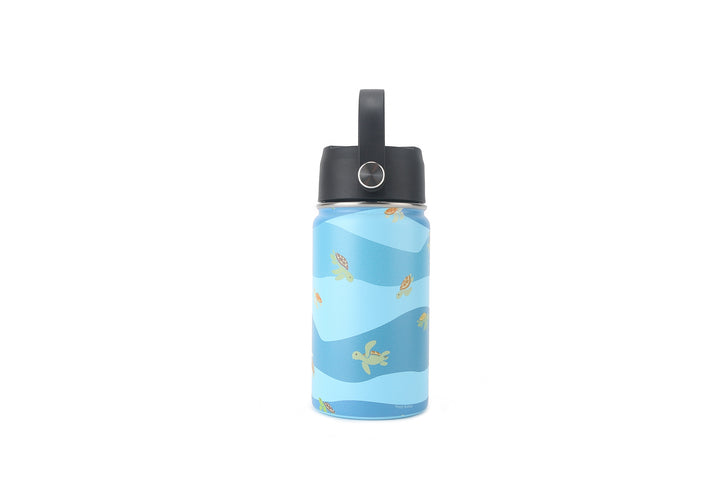 Insulated Water Bottle 12oz Mini Turtle Blue
