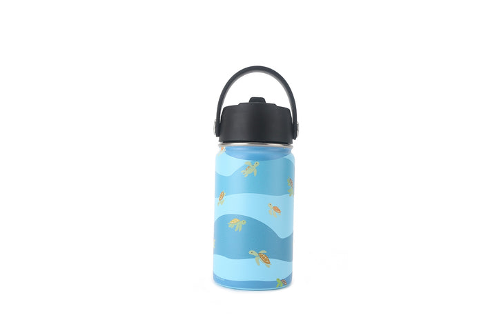 Insulated Water Bottle 12oz Mini Turtle Blue