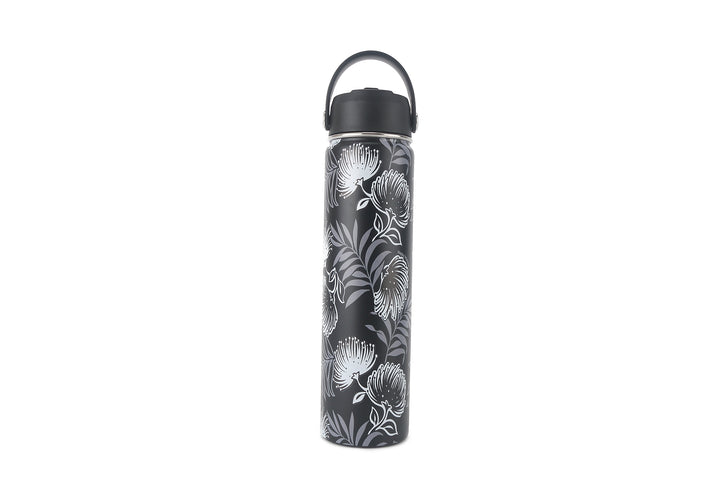 Insulated Water Bottle 24oz Lehua Black