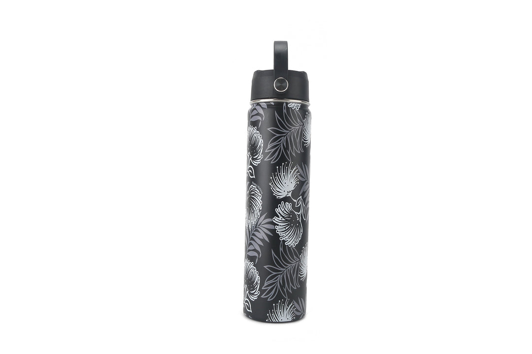 Insulated Water Bottle 24oz Lehua Black