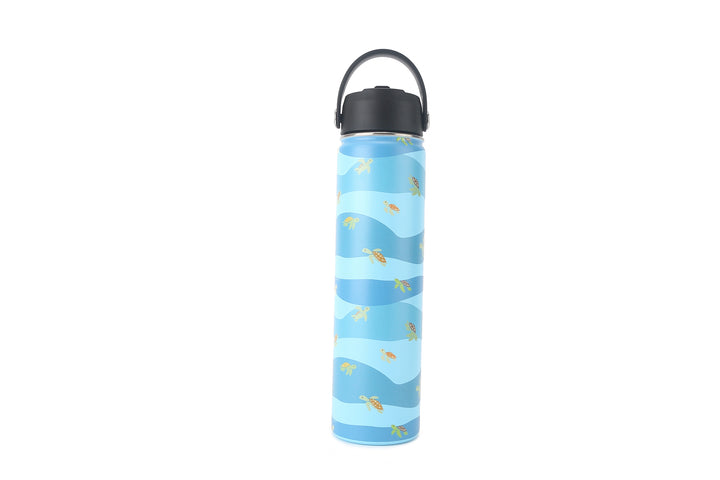 Insulated Water Bottle 24oz Mini Turtle Blue