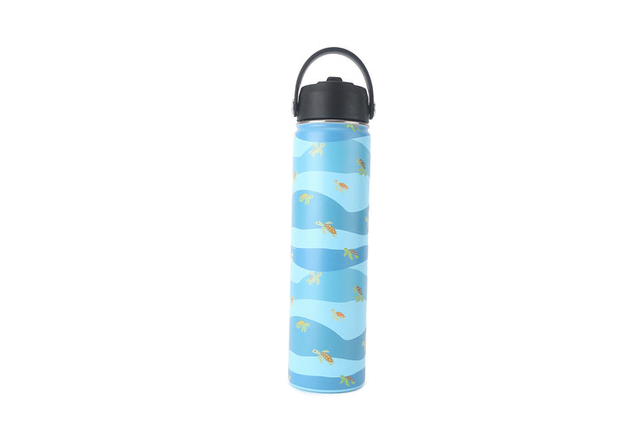 Insulated Water Bottle 24oz Mini Turtle Blue
