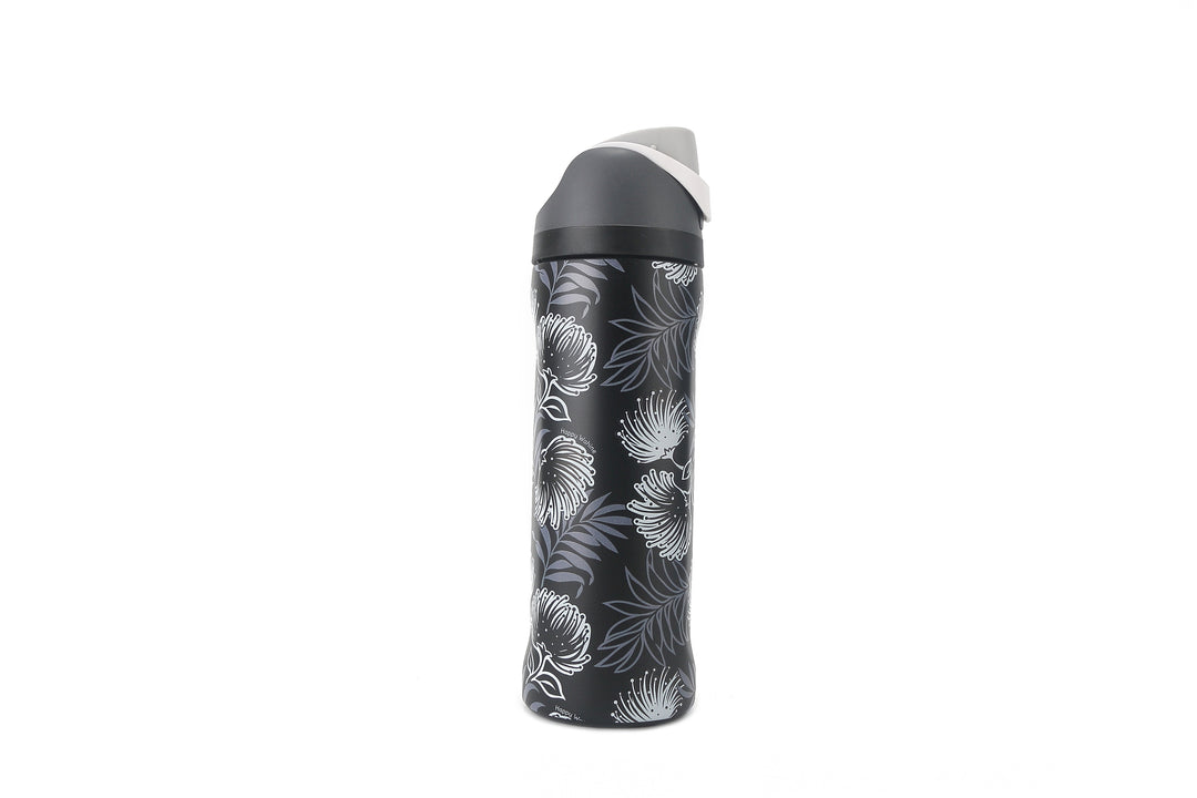Insulated Water Bottle 24oz Snap Lehua Black