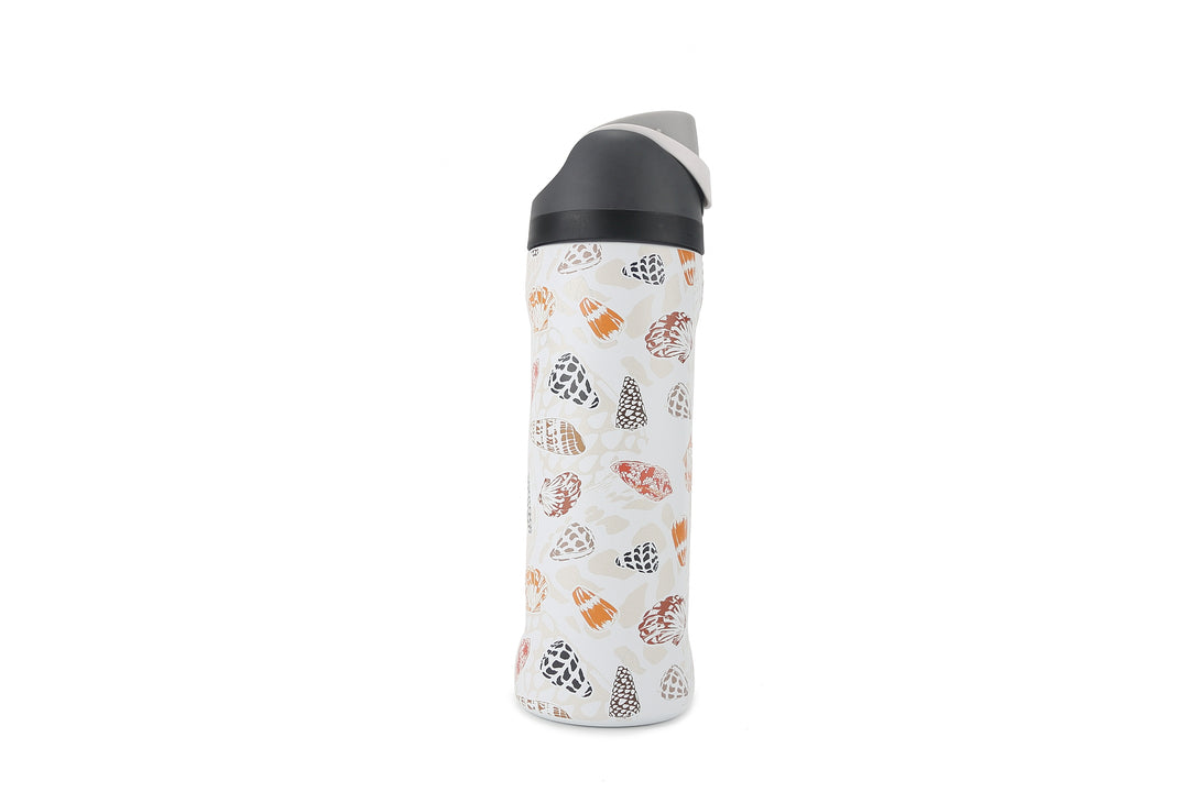 Insulated Water Bottle 24oz Snap Cone Shells White
