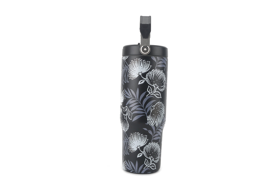 Insulated Water Bottle 30oz Lehua Black