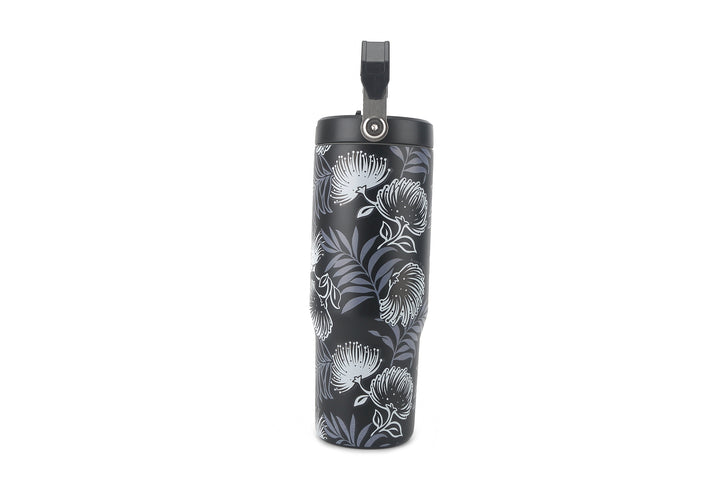 Insulated Water Bottle 30oz Lehua Black