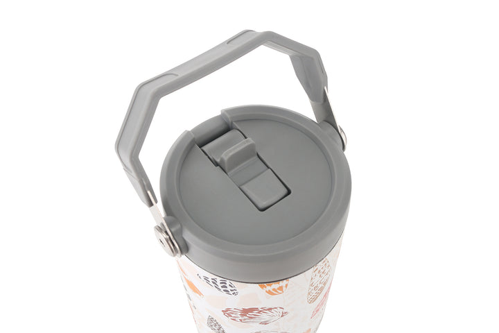 Insulated Water Bottle 30oz Cone Shells White