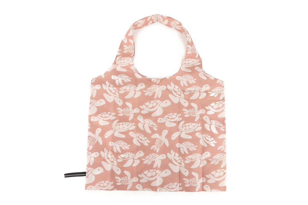 Foldable Bag Jake Aloha Turtles Pink