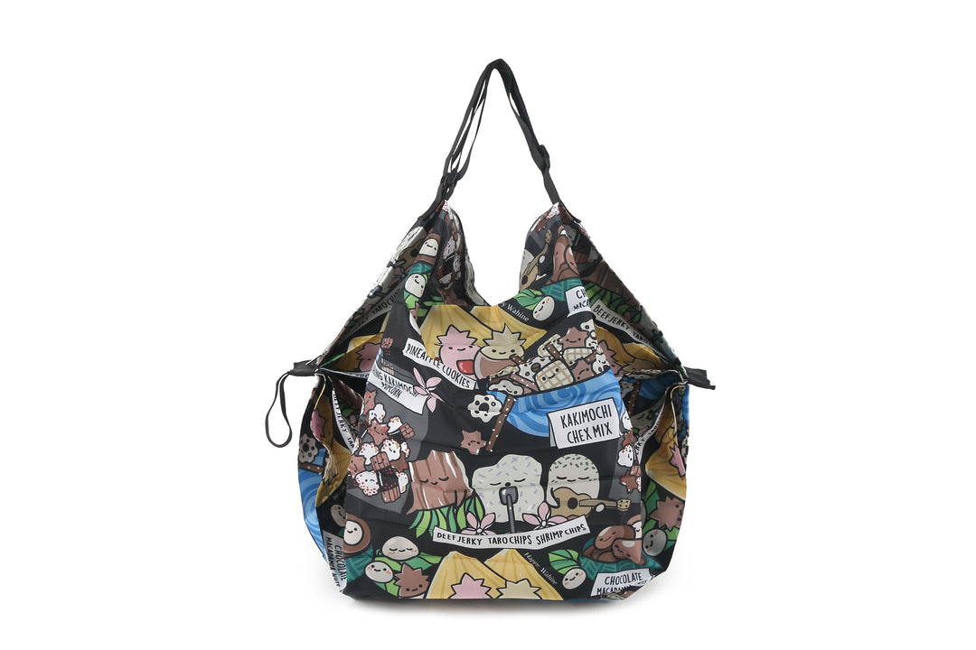 Foldable Bag Jazmine Local Snacks Black