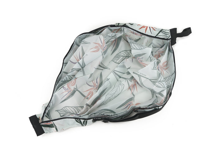 Foldable Bag Jazmine Bird of Paradise Beige