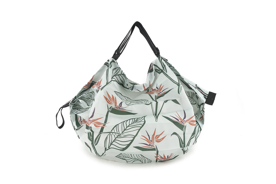 Foldable Bag Jazmine Bird of Paradise Beige