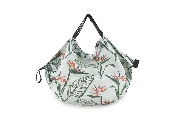 Foldable Bag Jazmine Bird of Paradise Beige