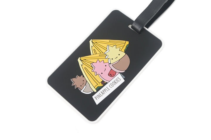 Luggage Tag Pineapple Cookies