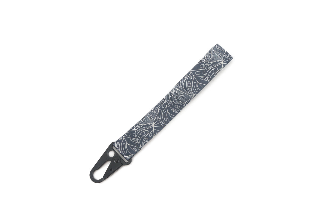 Lanyard Short Monstera Lines Blue