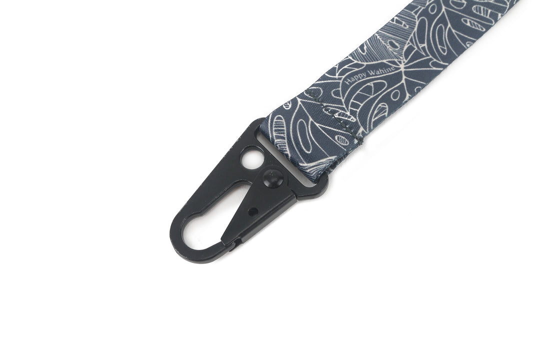 Lanyard Short Monstera Lines Blue