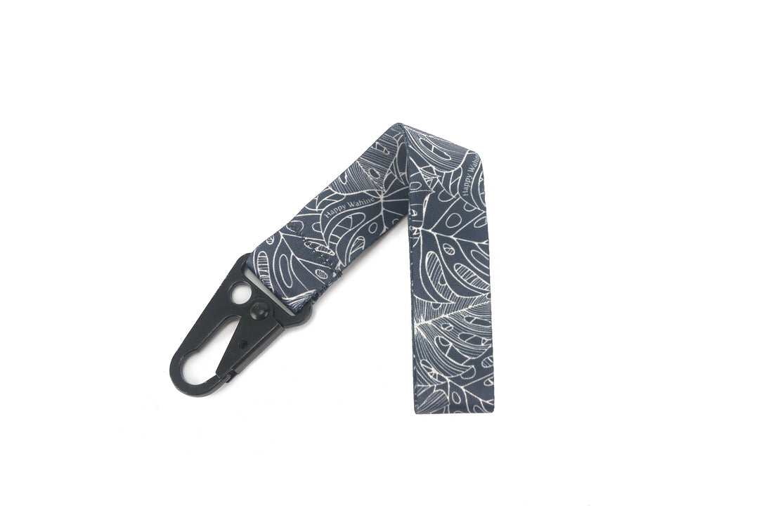 Lanyard Short Monstera Lines Blue