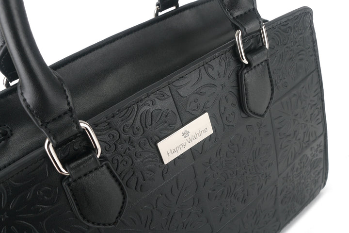 Satchel Gigi Quilt Black Embossed