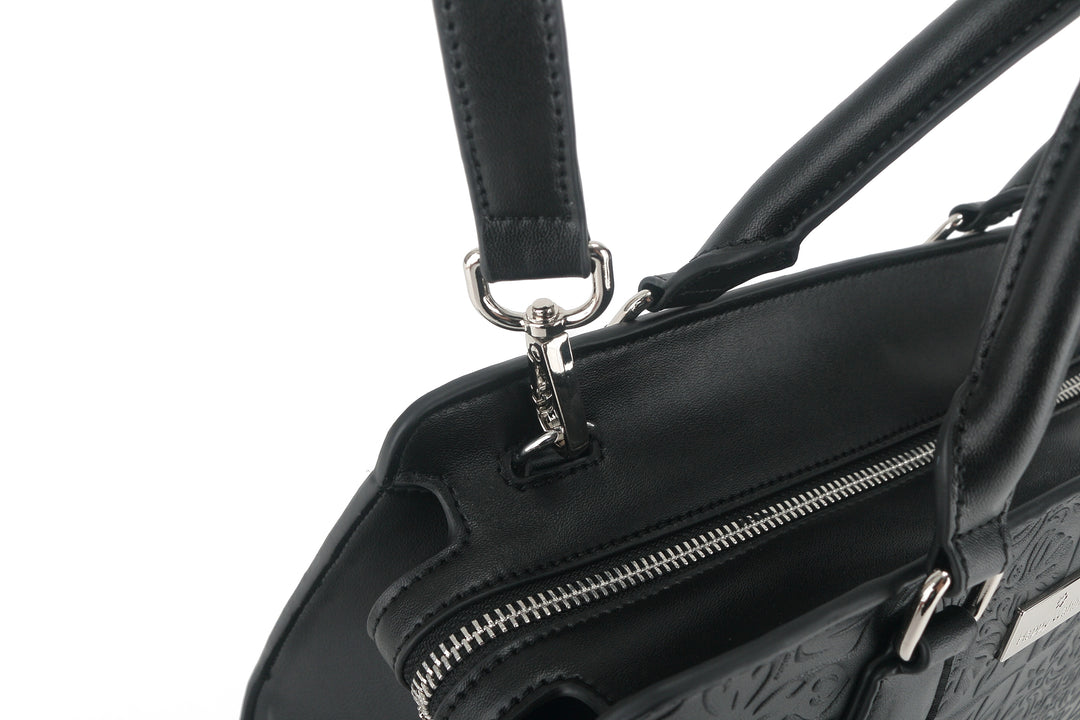 Satchel Gigi Quilt Black Embossed