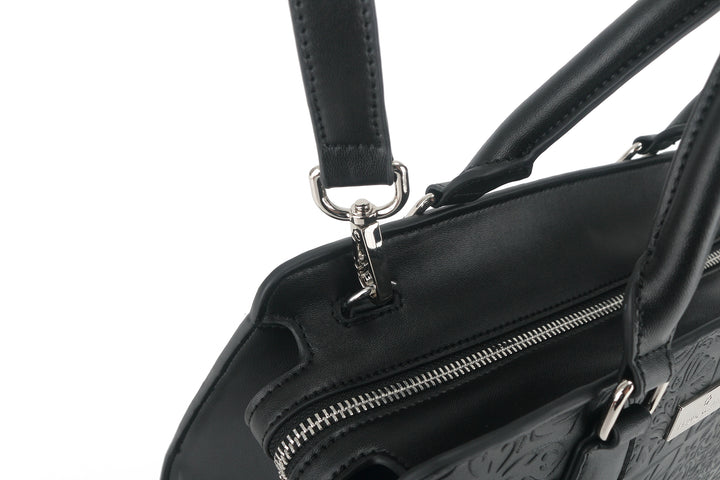 Satchel Gigi Quilt Black Embossed