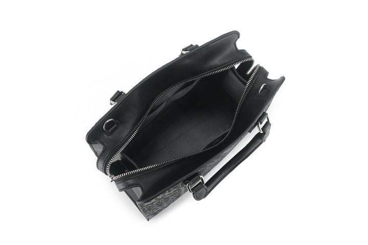 Satchel Gigi Quilt Black Embossed