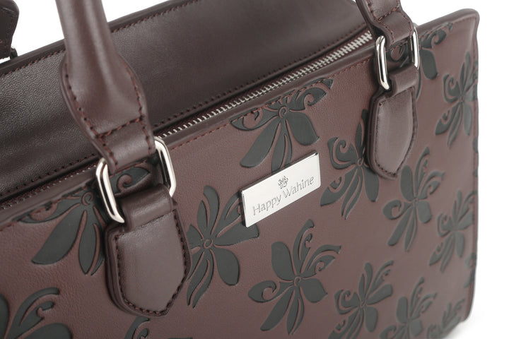 Satchel Gigi Tiare Brown Embossed