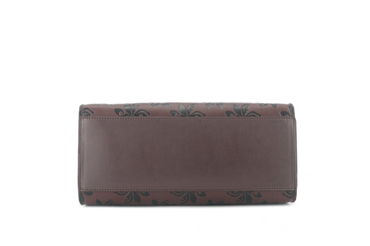 Satchel Gigi Tiare Brown Embossed