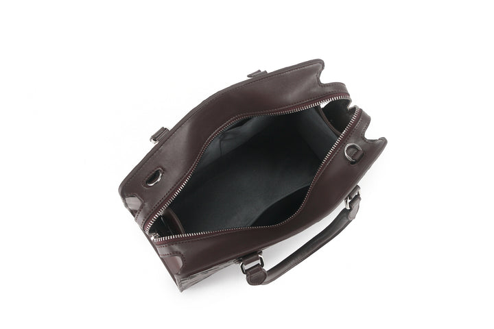 Satchel Gigi Tiare Brown Embossed