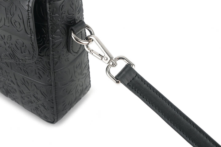 Satchel Alice Quilt Black Embossed