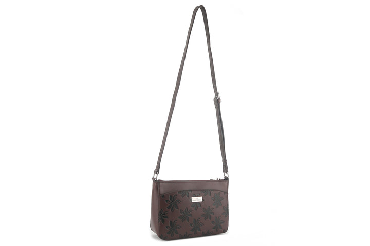 Crossbody Brittney Tiare Brown Embossed